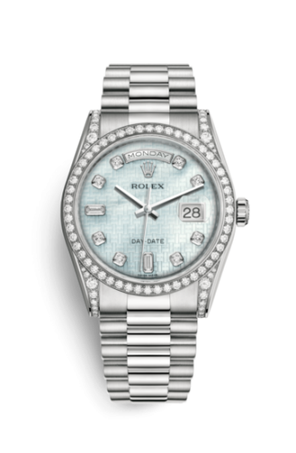 Rolex Day-Date 36 White Gold Diamond / President / Oxford MOP 118389-0084