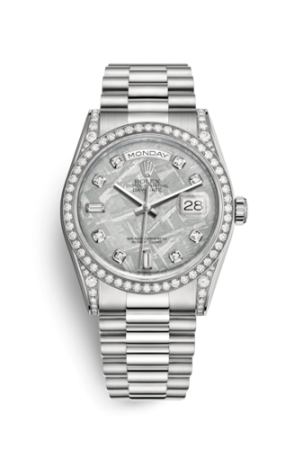 Rolex .Day-Date 36 White Gold Diamonds / President / Meteorite 118389-0102.