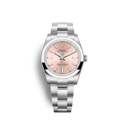 Rolex Oyster Perpetual 34 Stainless Steel / Pink 124200-0004