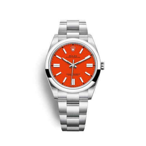 Rolex Oyster Perpetual 41 Stainless Steel / Red 124300-0007