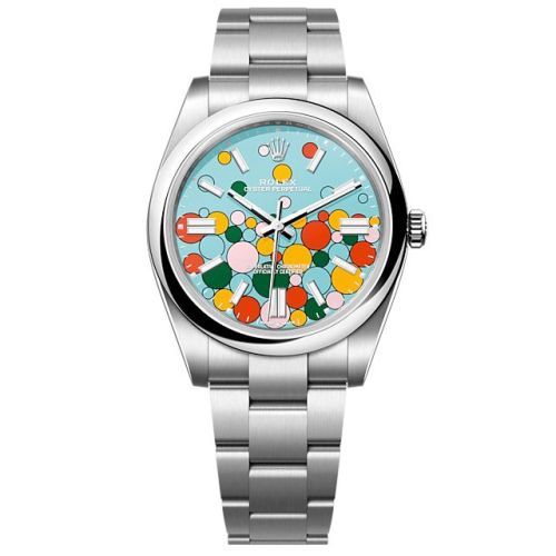 Rolex Oyster Perpetual 41 Stainless Steel / Turquoise Celebration 124300-0008