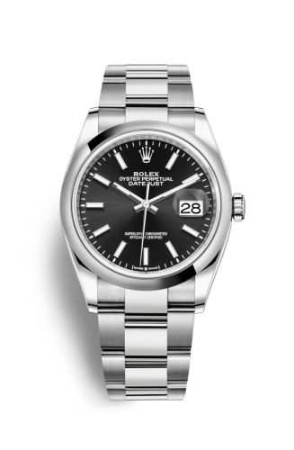 Rolex Datejust 36 Stainless Steel / Domed / Black / Oyster 126200-0004