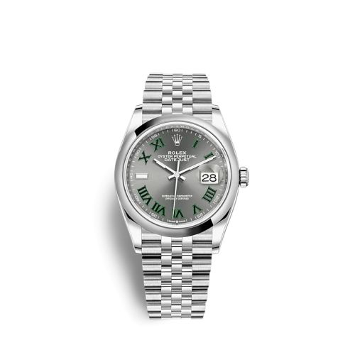 Rolex Datejust 36 Stainless Steel / Domed / Slate - Roman / Jubilee 126200-0017