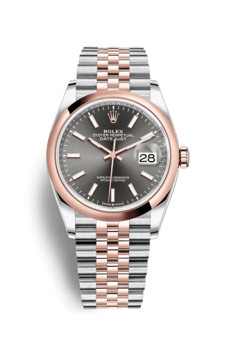 Rolex Datejust 36 Stainless Steel / Everose / Smooth / Slate / Jubilee 126201-0013