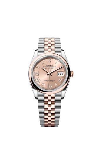 Rolex Datejust 36 Stainless Stainless Steel - Everose - Domed / Rose Roman / Jubilee 126201-0049
