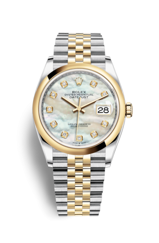 Rolex Datejust 36 Stainless Steel / Yellow Gold / Smooth / MOP Diamond / Jubilee 126203-0023