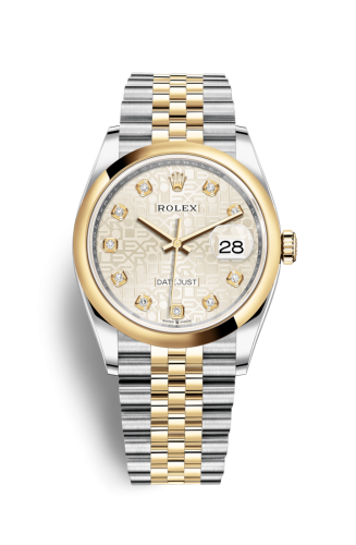 Rolex Datejust 36 Stainless Steel / Yellow Gold / Smooth / Silver Computer / Jubilee 126203-0027