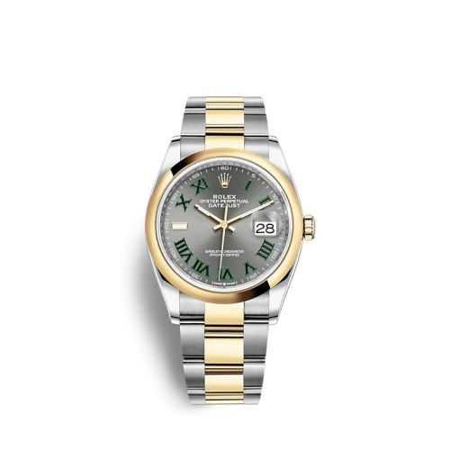 Rolex Datejust 36 Stainless Steel / Yellow Gold / Smooth / Slate Roman / Oyster 126203-0036