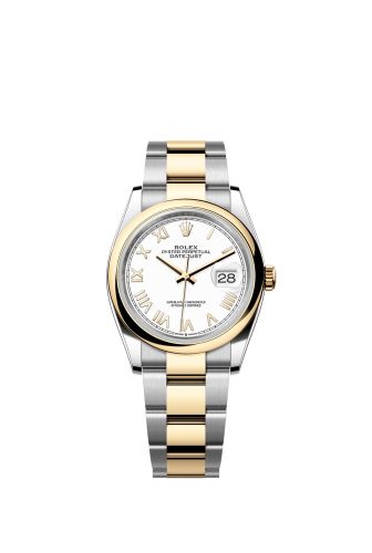Rolex Datejust 36 Stainless Steel - Yellow Gold - Smooth / White Roman / Oyster 126203-0048