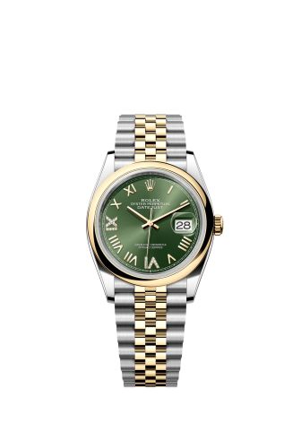 Rolex Datejust 36 Stainless Steel - Yellow Gold - Domed / Olive Roman Diamond / Jubilee 126203-0049