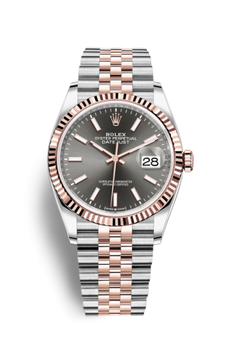 Rolex Datejust 36 Stainless Steel / Everose / Fluted / Slate / Jubilee 126231-0013