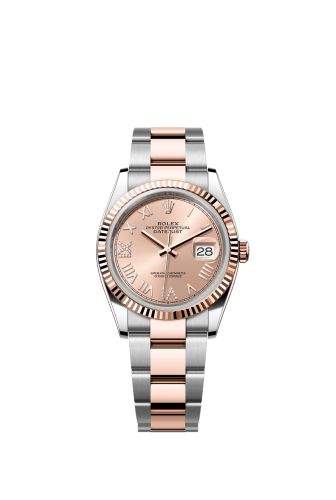 Rolex Datejust 36 Stainless Stainless Steel - Everose - Fluted / Rose Roman / Oyster 126231-0050