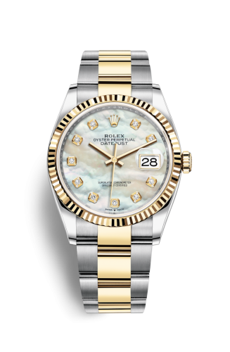 Rolex Datejust 36 Stainless Steel / Yellow Gold / Fluted / MOP Diamond / Oyster 126233-0024