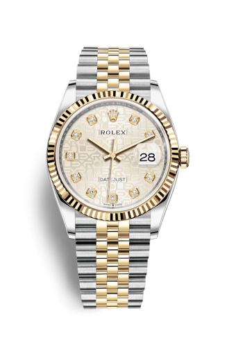 Rolex Datejust 36 Stainless Steel / Yellow Gold / Fluted / Silver Computer / Jubilee 126233-0027