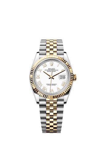 Rolex Datejust 36 Stainless Steel - Yellow Gold - Fluted / White Roman / Jubilee 126233-0047