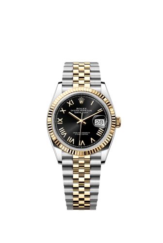 Rolex Datejust 36 Stainless Steel - Yellow Gold - Fluted / Black Roman / Jubilee 126233-0055