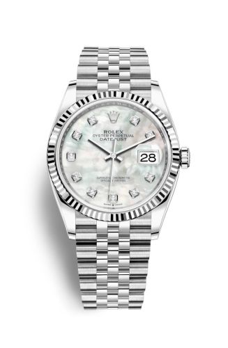 Rolex Datejust 36 Stainless Steel / Fluted / MOP-Diamond / Jubilee 126234-0019