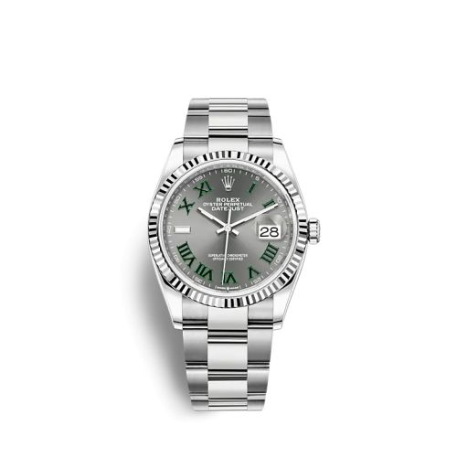 Rolex Datejust 36 Stainless Steel / Fluted / Slate - Roman / Oyster 126234-0046