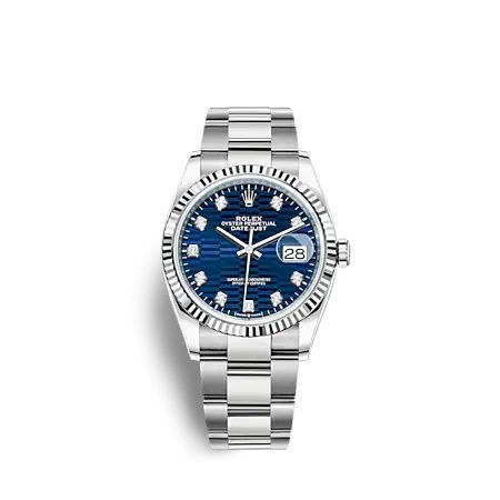 Rolex Datejust 36 Stainless Steel - Fluted / Blue - Fluted - Diamond / Oyster 126234-0058