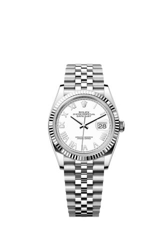 Rolex Datejust 36 Stainless Steel - Fluted / White Roman / Jubilee 126234-0061