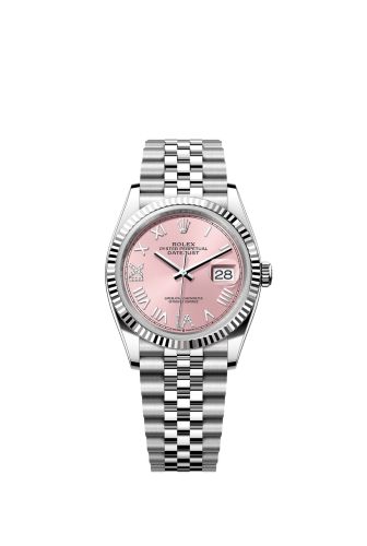Rolex Datejust 36 Stainless Steel - Fluted / Pink Roman / Jubilee 126234-0065