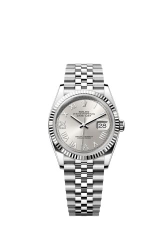 Rolex Datejust 36 Stainless Steel - Fluted / Silver Roman Diamond / Jubilee 126234-0067