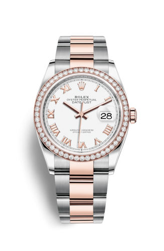 Rolex Datejust 36 Stainless Steel / Everose / Diamond / White Roman / Oyster 126281RBR-0004