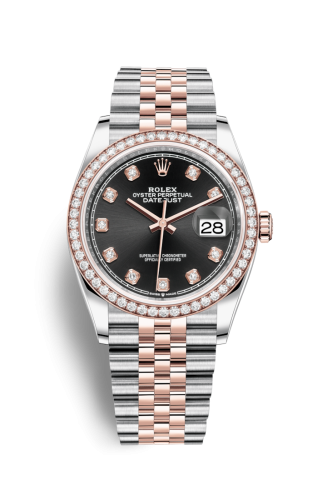 Rolex Datejust 36 Stainless Steel / Everose / Diamond / Black Diamond / Jubilee 126281RBR-0007