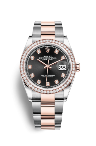 Rolex Datejust 36 Stainless Steel / Everose / Diamond / Black Diamond / Oyster 126281RBR-0008