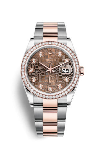 Rolex Datejust 36 Stainless Steel / Everose / Diamond / Chocolate Computer / Oyster 126281RBR-0014