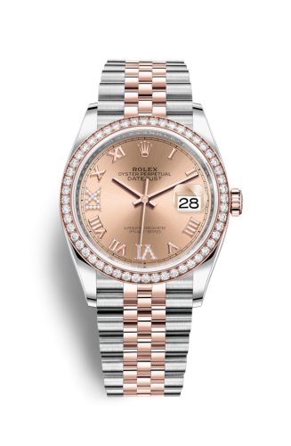 Rolex Datejust 36 Stainless Steel / Everose / Diamond / Rose Roman / Jubilee 126281RBR-0015