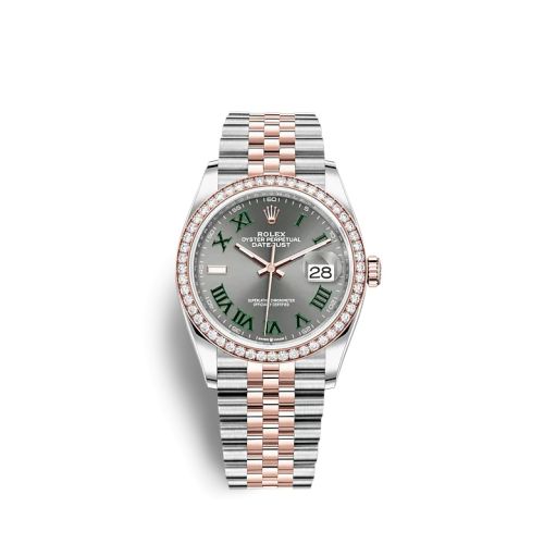 Rolex Datejust 36 Stainless Steel / Everose / Diamond / Slate - Roman / Jubilee 126281RBR-0017