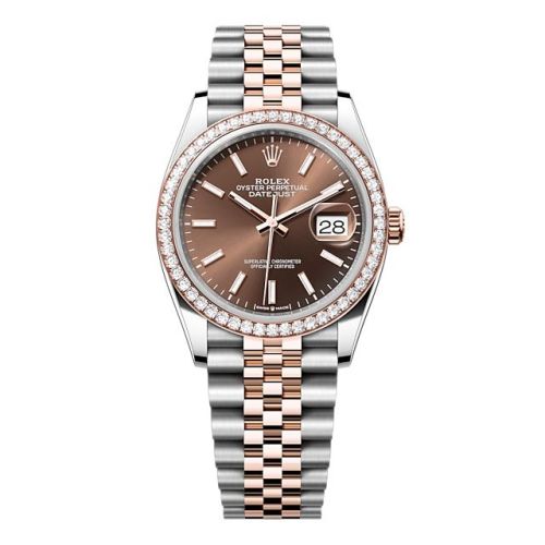 Rolex Datejust 36 Stainless Steel - Everose - Diamond / Chocolate / Jubilee 126281RBR-0031