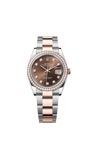 Rolex Datejust 36 Stainless Steel - Everose - Diamond / Chocolate - Diamond / Oyster 126281RBR-0042