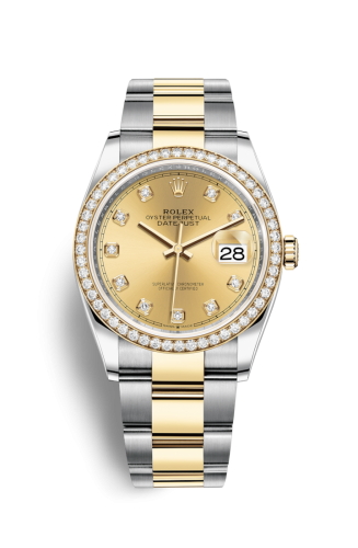 Rolex Datejust 36 Stainless Steel / Yellow Gold / Diamond / Champagne Diamond / Oyster 126283RBR-0004