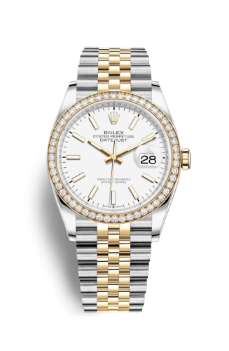 Rolex Datejust 36 Stainless Steel / Yellow Gold / Diamond / White / Jubilee 126283RBR-0005