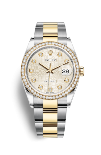 Rolex Datejust 36 Stainless Steel / Yellow Gold / Diamond / Silver Computer / Oyster 126283RBR-0014