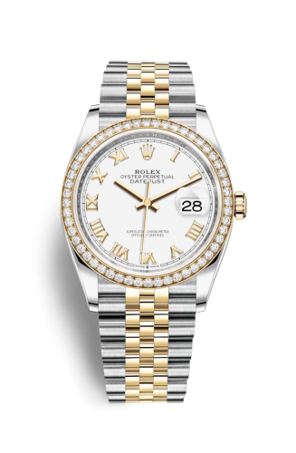 Rolex Datejust 36 Stainless Steel / Yellow Gold / Diamond / White Roman / Jubilee 126283RBR-0015