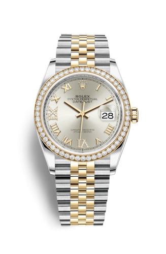 Rolex Datejust 36 Stainless Steel / Yellow Gold / Diamond / Silver Roman Diamond / Jubilee 126283RBR-0017