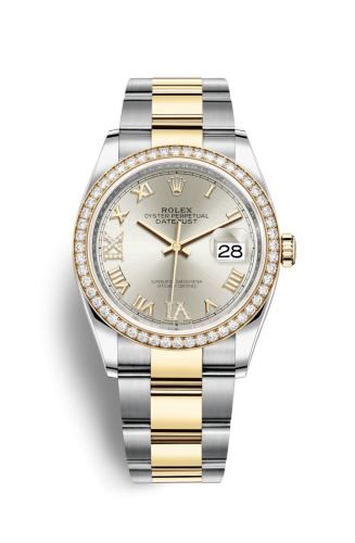 Rolex Datejust 36 Stainless Steel / Yellow Gold / Diamond / Silver Roman Diamond / Oyster 126283RBR-0018