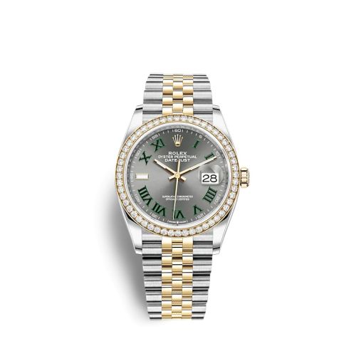 Rolex Datejust 36 Stainless Steel / Yellow Gold / Diamond / Slate - Roman / Jubilee 126283RBR-0021