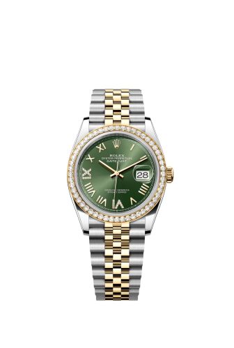 Rolex Datejust 36 Stainless Steel - Yellow Gold - Diamond / Olive Roman Diamond / Jubilee 126283RBR-0035