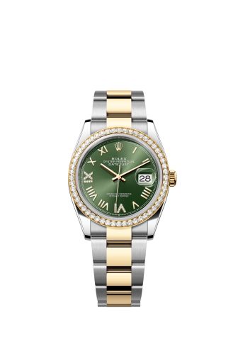 Rolex Datejust 36 Stainless Steel - Yellow Gold - Diamond / Olive Roman Diamond / Oyster 126283RBR-0036