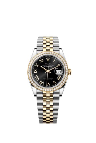 Rolex Datejust 36 Stainless Steel - Yellow Gold - Diamond / Black Roman / Jubilee 126283RBR-0041