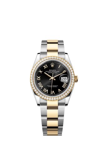 Rolex Datejust 36 Stainless Steel - Yellow Gold - Diamond / Black Roman / Oyster 126283RBR-0042