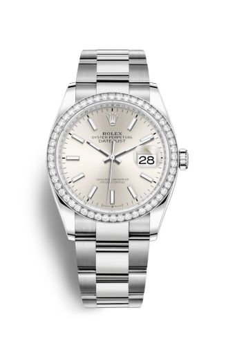 Rolex Datejust 36 Stainless Steel / Diamond / Silver / Oyster 126284RBR-0006