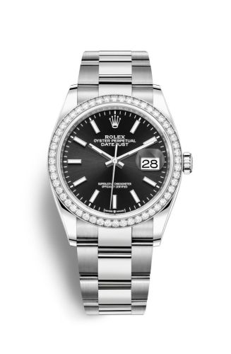 Rolex Datejust 36 Stainless Steel / Diamond / Black / Oyster 126284RBR-0008