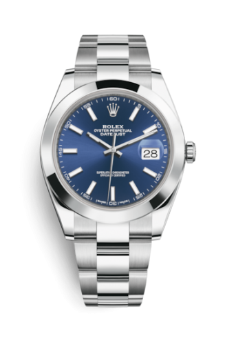 Rolex Datejust 41 Stainless Steel Smooth / Oyster / Blue 126300-0001