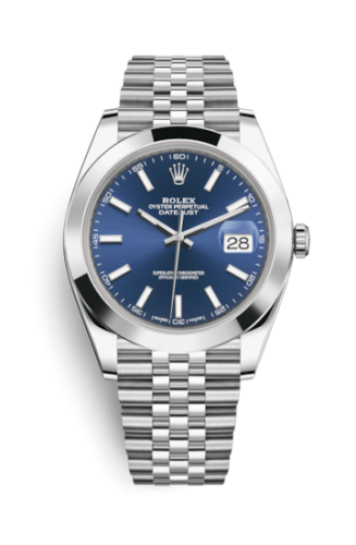 Rolex Datejust 41 Stainless Steel Smooth / Jubilee / Blue 126300-0002