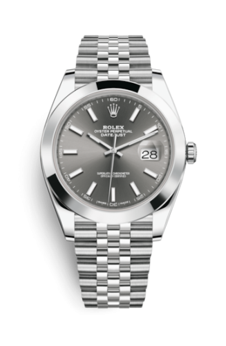 Rolex Datejust 41 Stainless Steel Smooth / Jubilee / Dark Rhodium 126300-0008